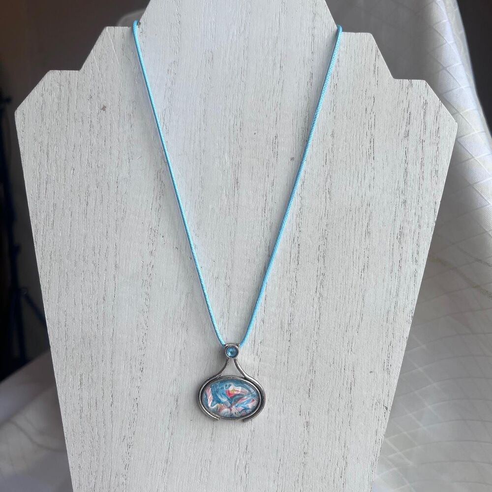 Handmade Vintage Pendant Necklace, Wearable Art Jewelry, Wearable Art